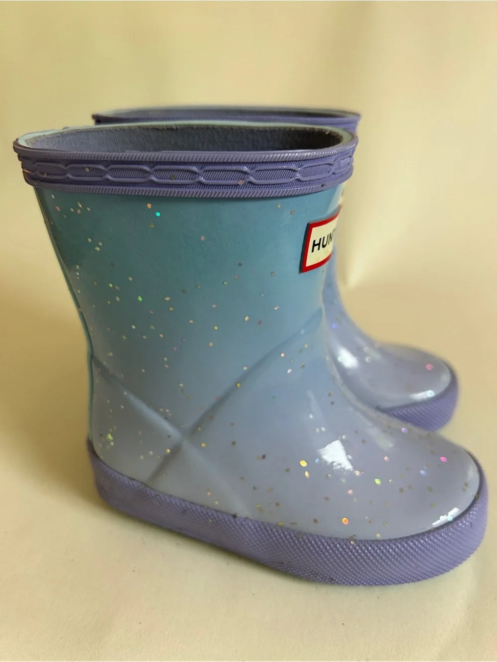 Hunter Toddler Girl Purple Glitter Rain Boots